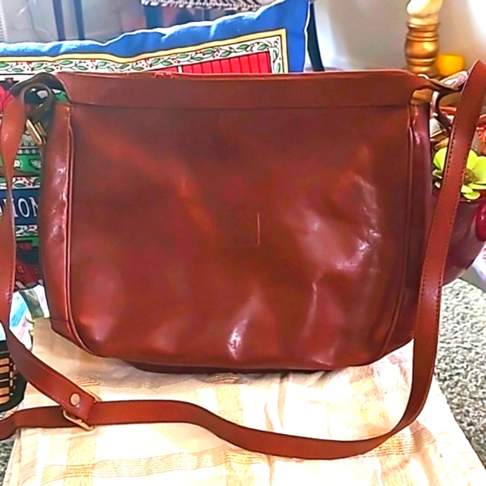 DAINELLI VINTAGE Brown  Leather Crossbody Bag - Made in Italy / Available